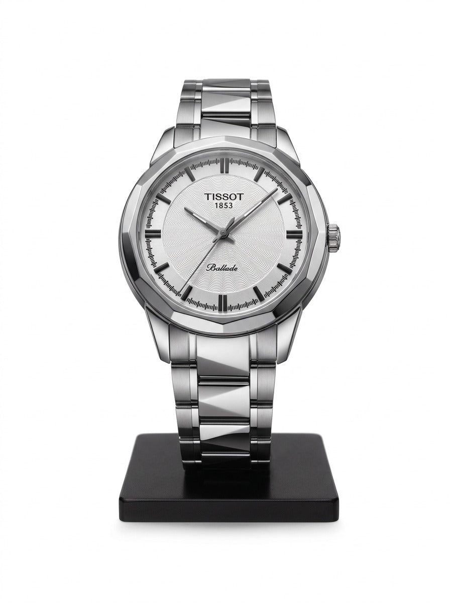 Tissot Ballade T-Classic – Guilloché Dial &amp; Fluted Bezel