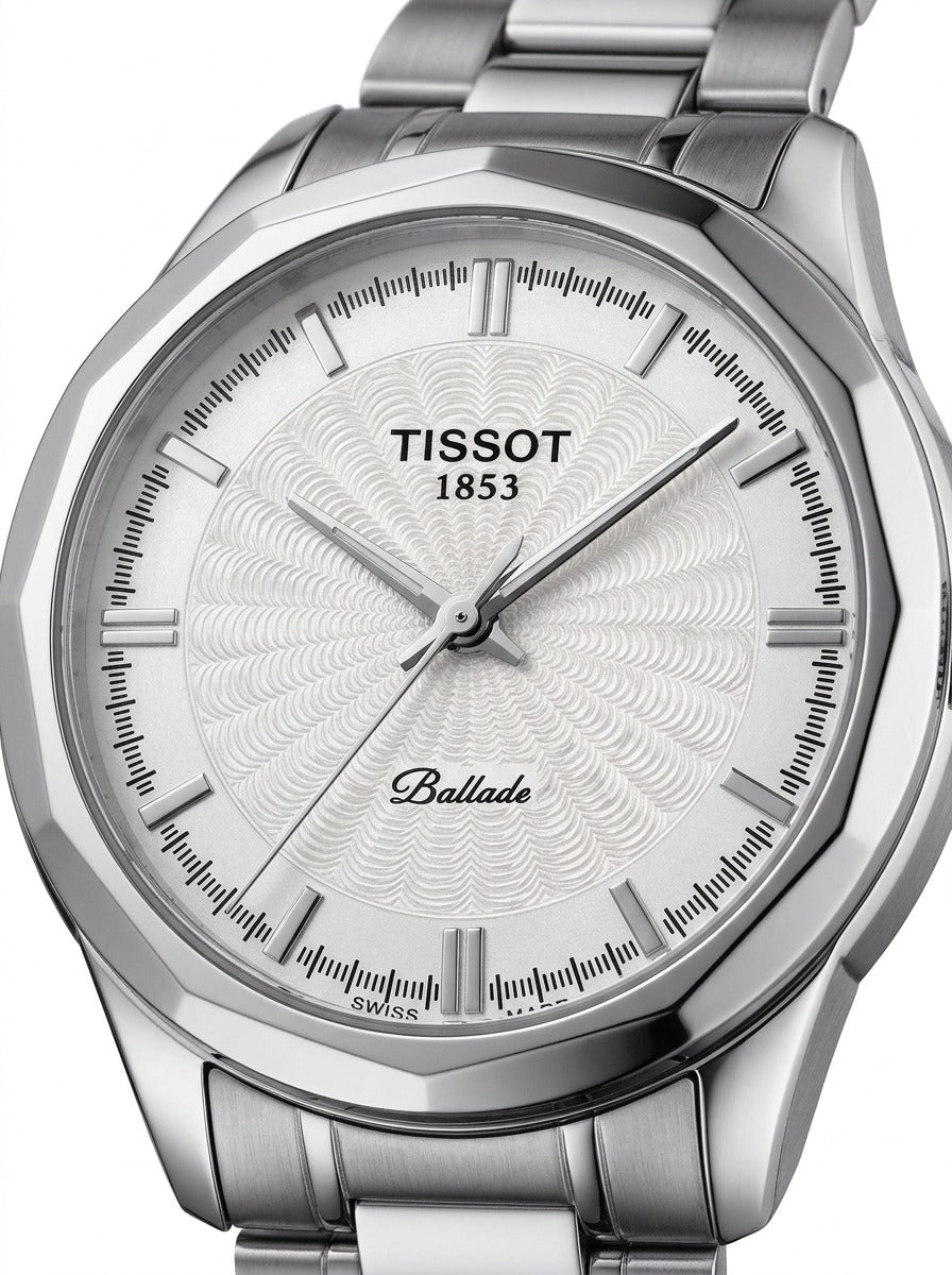 Tissot Ballade T-Classic – Guilloché Dial &amp; Fluted Bezel