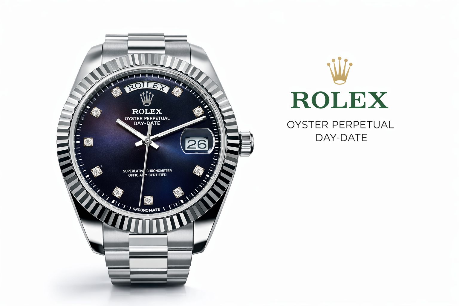 Rolex New Day-Date – Blue Ombré Diamond Dial