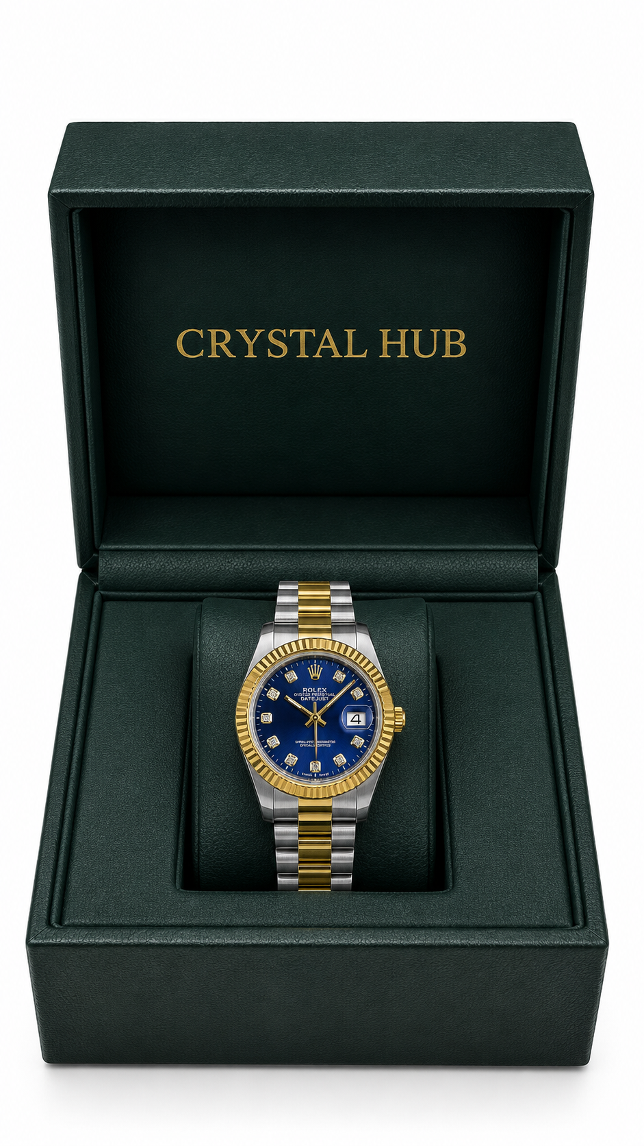 Diamond Watch Rolex Datejust 41mm Blue Mother of Pearl Dial for Men.