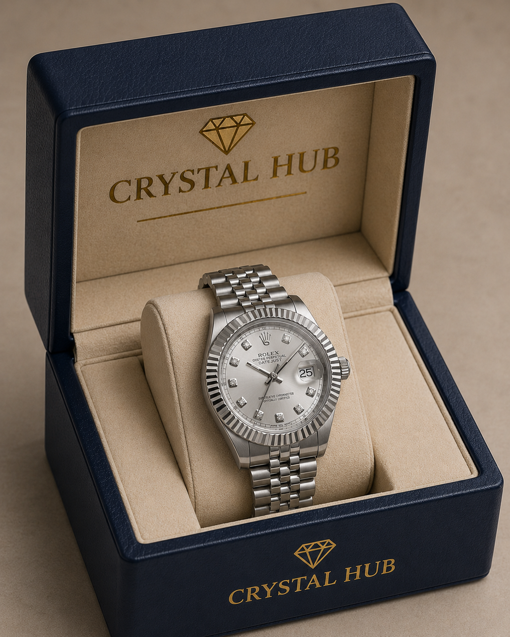 Diamond Ice Date Watch